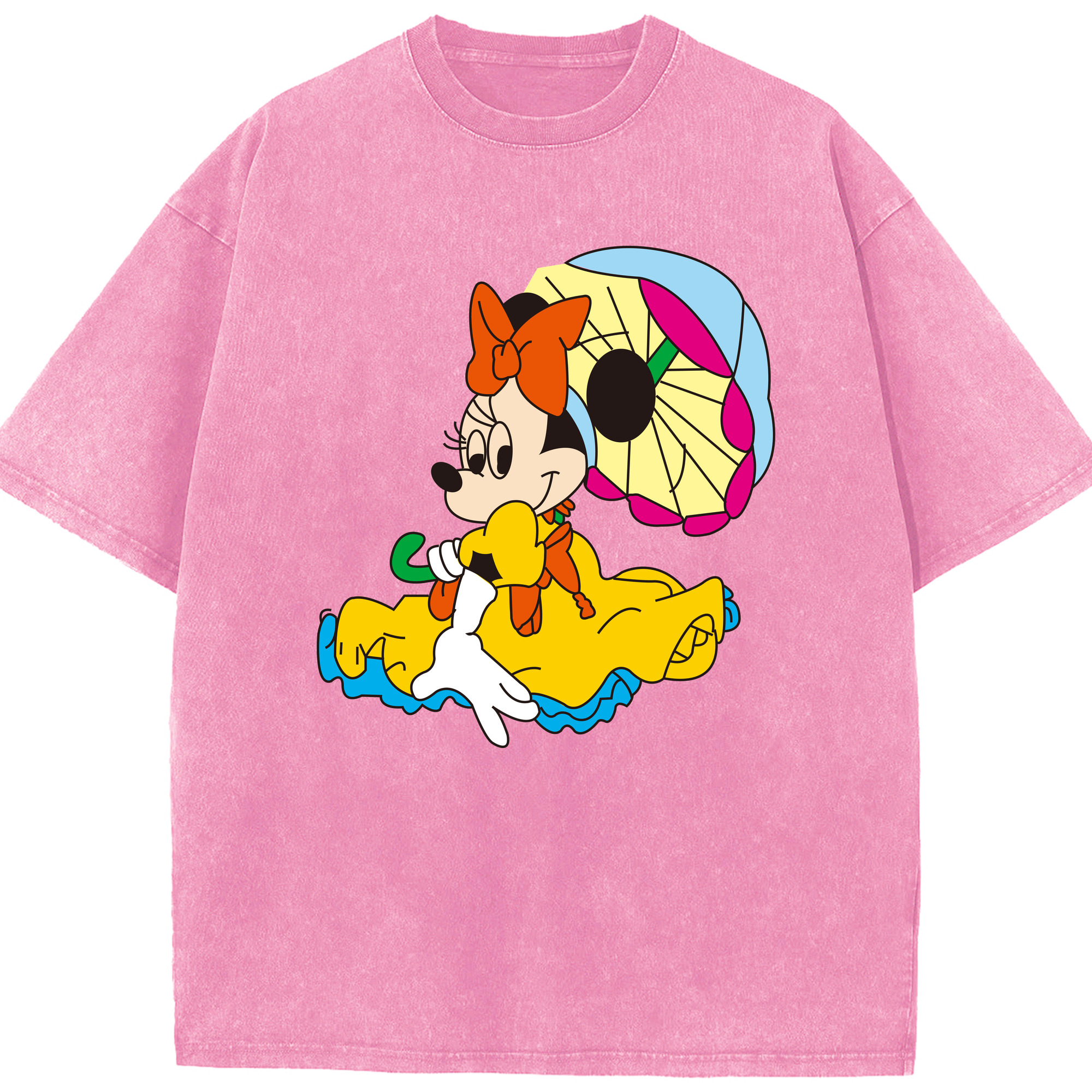 （画像用） ミッキーマウス Mickey Mouse 綿100% ヴィンテージ風 半袖Tシャツ（フロントプリント）